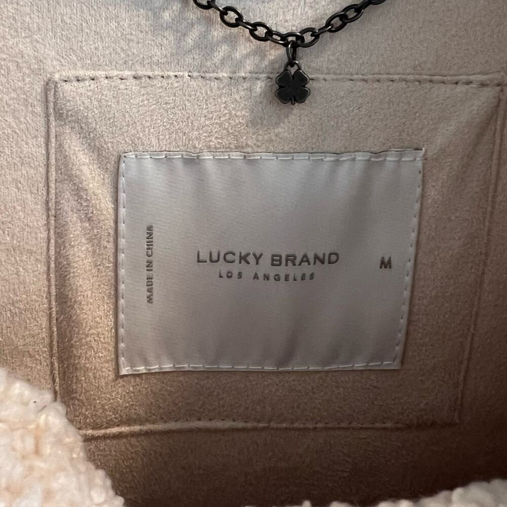 NWT Lucky Brand Faux Shearling Shirt Jacket Size M - Picture 7 of 10